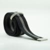Striped D Ring Webbing Canvas Belt | Black Grey