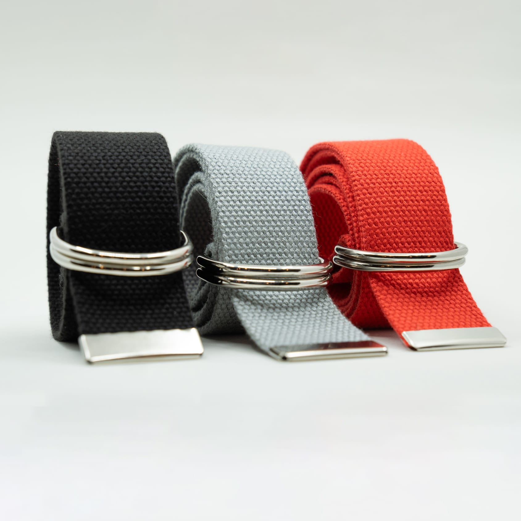 4038_D Ring Wide Webbing Canvas Belt_Multi D Ring Webbing Canvas Belt