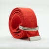 4038_D Ring Wide Webbing Canvas Belt_Red Wide D Ring Webbing Canvas Belt