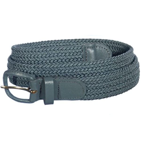 Braided Elastic Stretch Belt | Grey