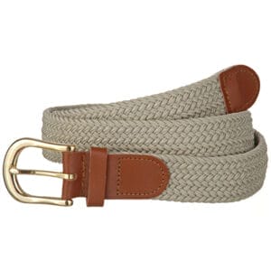 Braided Elastic Stretch Belt | Ivory