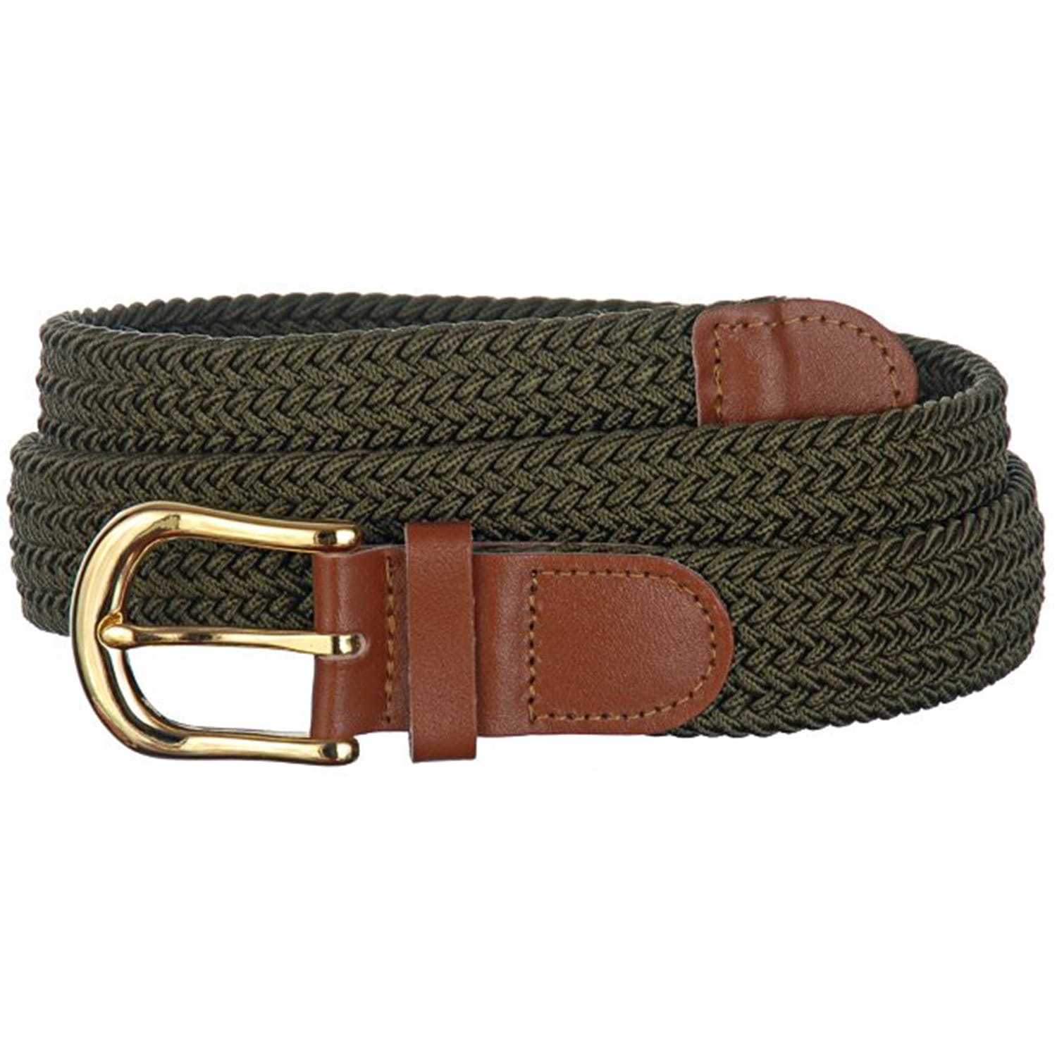 BraidedElasticStretchBelt_ov Woven Stretch Bungee Golf Belt | Black