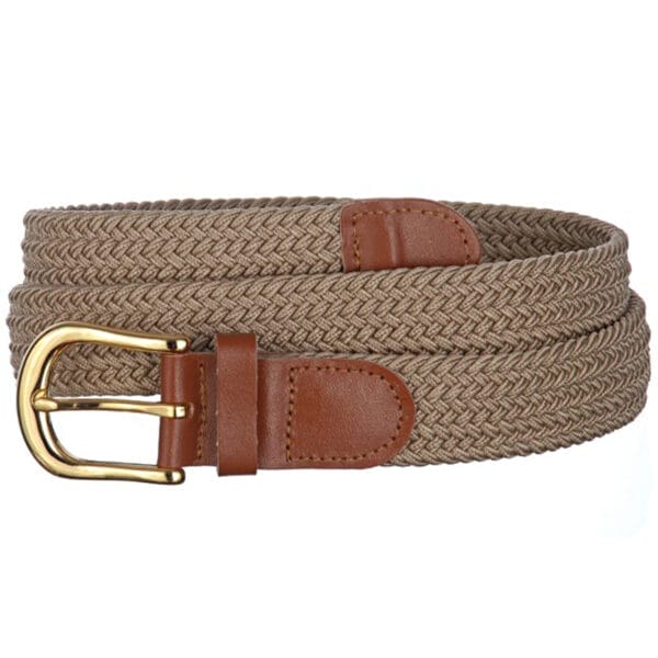 Braided Elastic Stretch Belt | Sand
