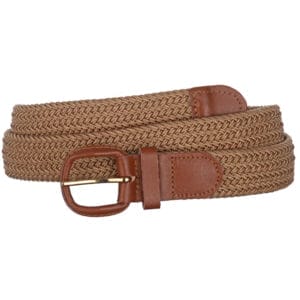 Braided Elastic Stretch Belt | Tan